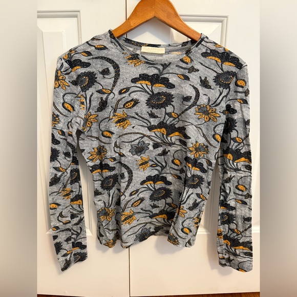 Ulla Johnson Eve Portofino Long Sleeve Top Floral size Small - Picture 2 of 9